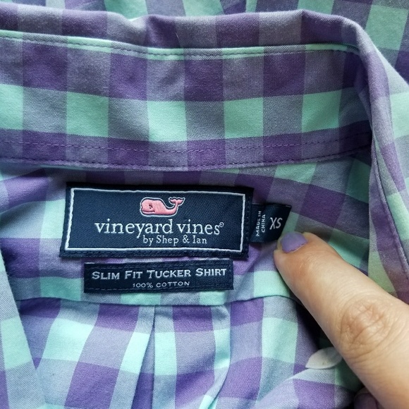 Vineyard Vines Gingham Slim Fit Tucker Shirt - Picture 6 of 6